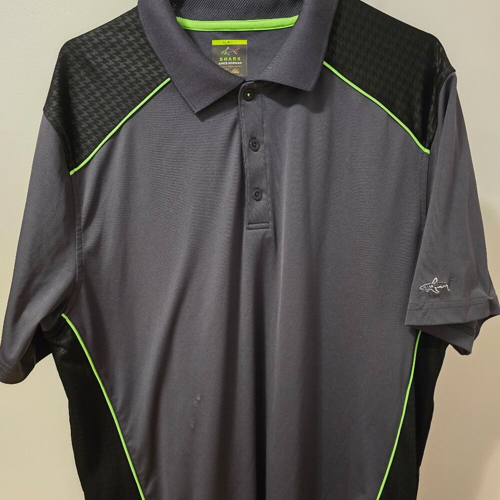 GREG NORMAN MENS POLO GOLF SHIRT